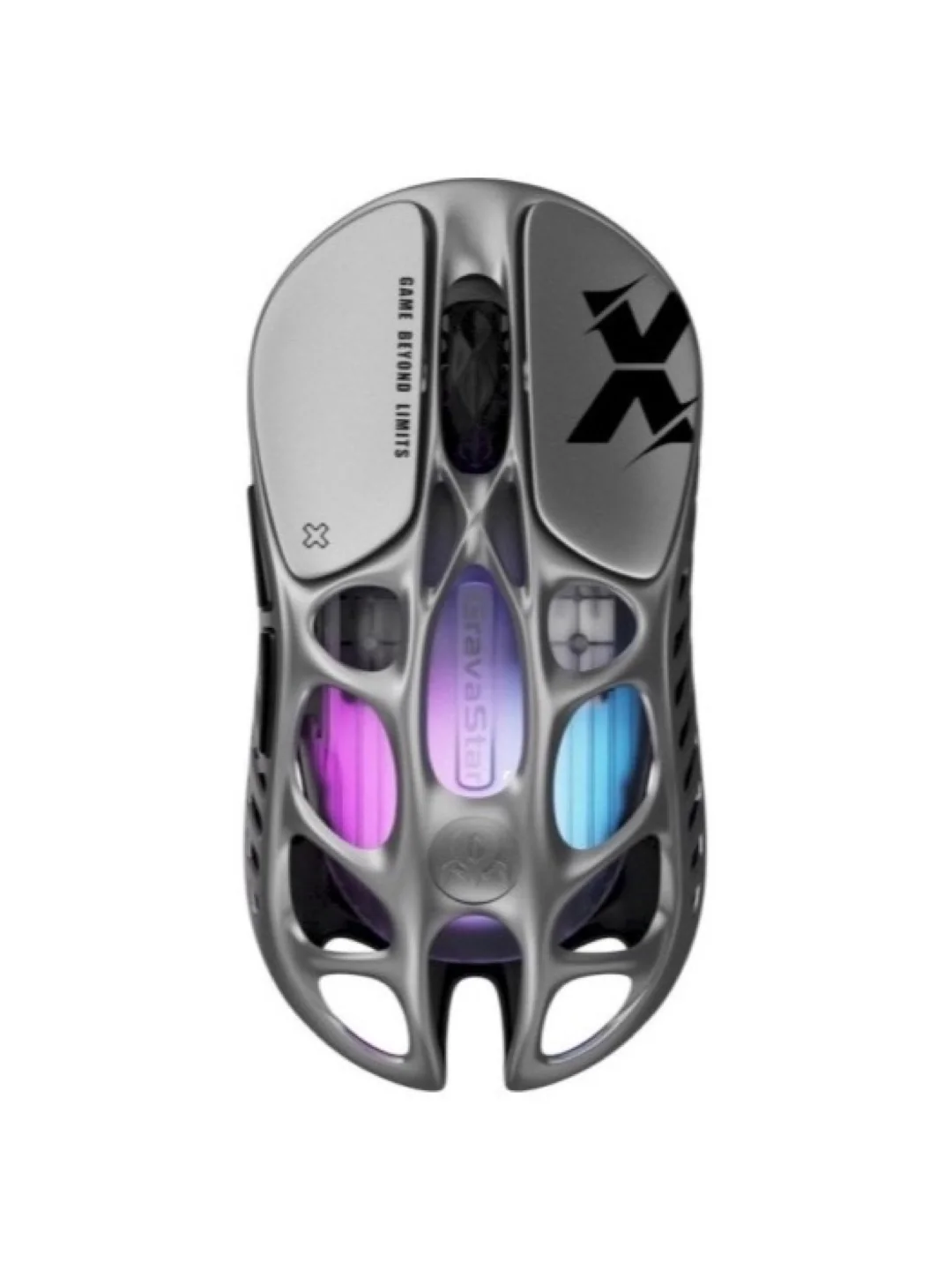 Мышь GravaStar Mercury X, BT/WL/USB-A, RGB, сірий 2
