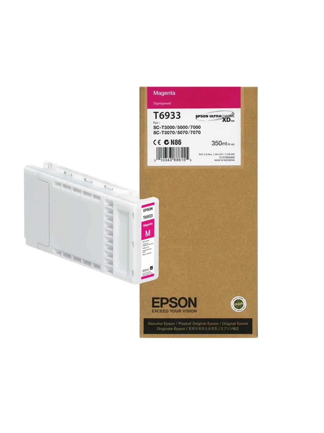 Epson Singlepack UltraChrome XD Magenta T693300 (350ml) для T3200/5200/7200 2