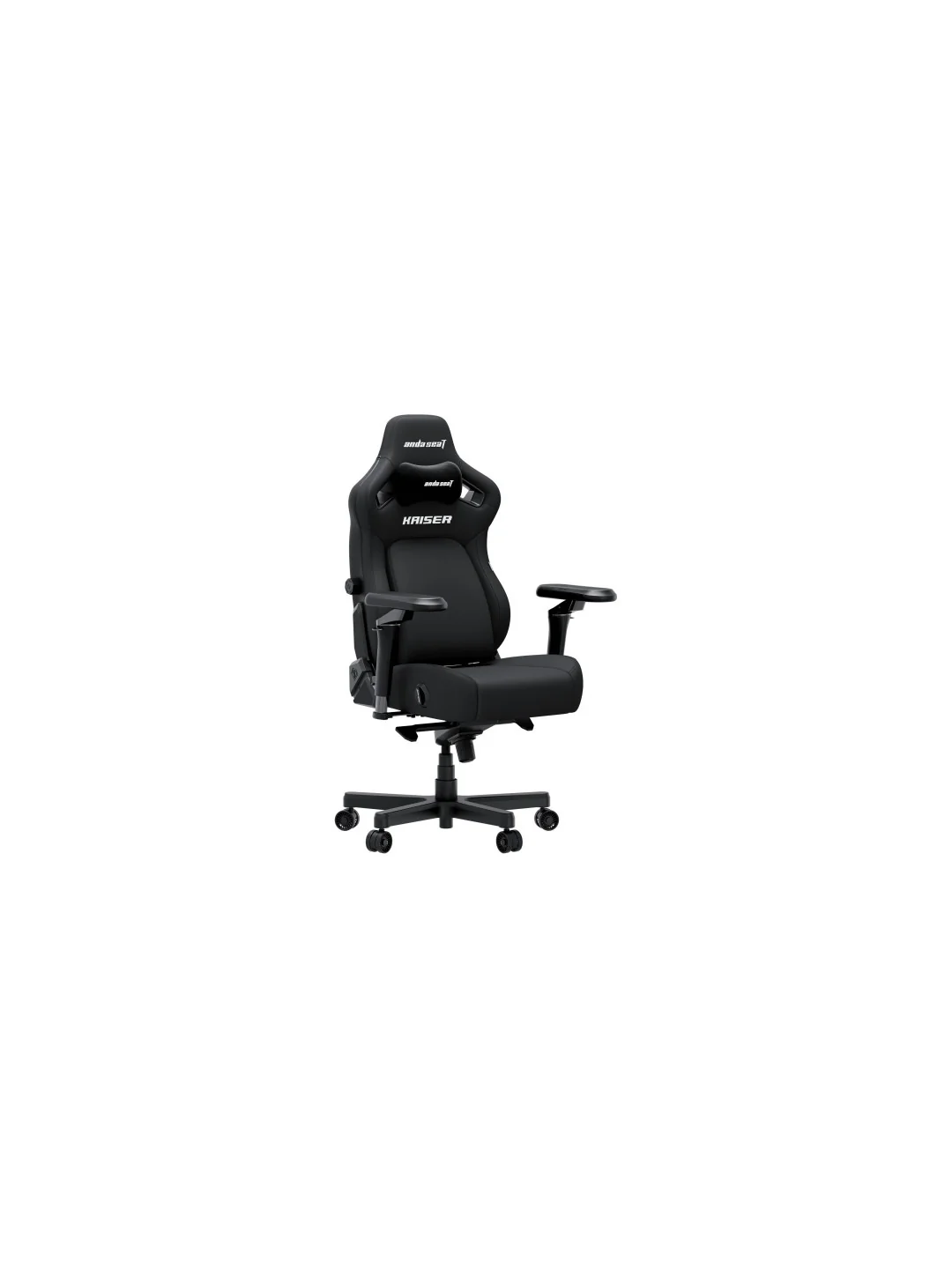 Кресло AndaSeat Kaiser 4 V2 XL, льняная ткань, 6D-Armrests, чёрный