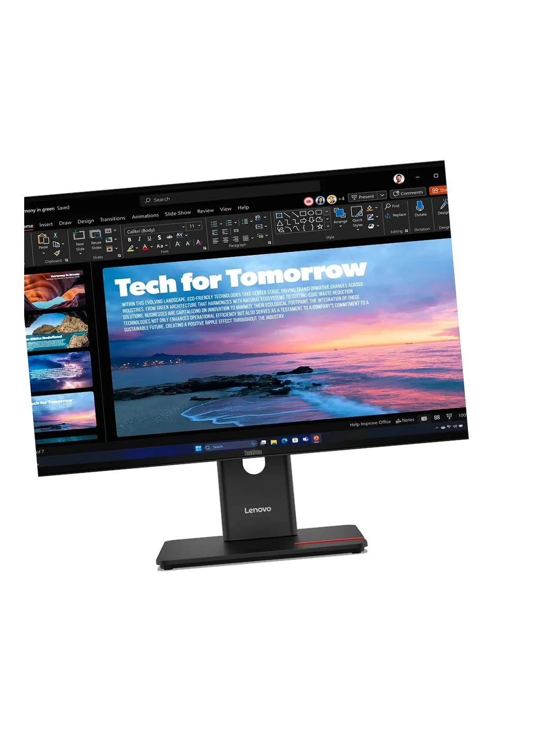 Lenovo - 27" ThinkVision T27QD-40, IPS WLED, 120Hz, 4ms, QHD (2560x1440) 2K, HDMI+DP+TypeC, Tilt, Swivel, Pivot, HAS, Eclipse Black 2