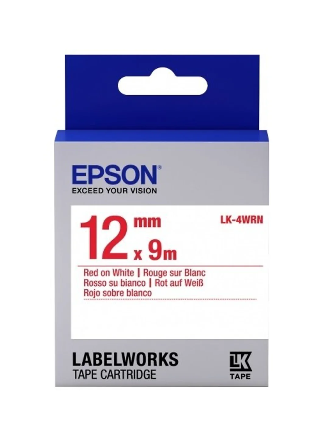 Epson Tape - LK4WRN Std Red/Wht 12/9 лента 12mm / 9m для LW400 / LW700 2