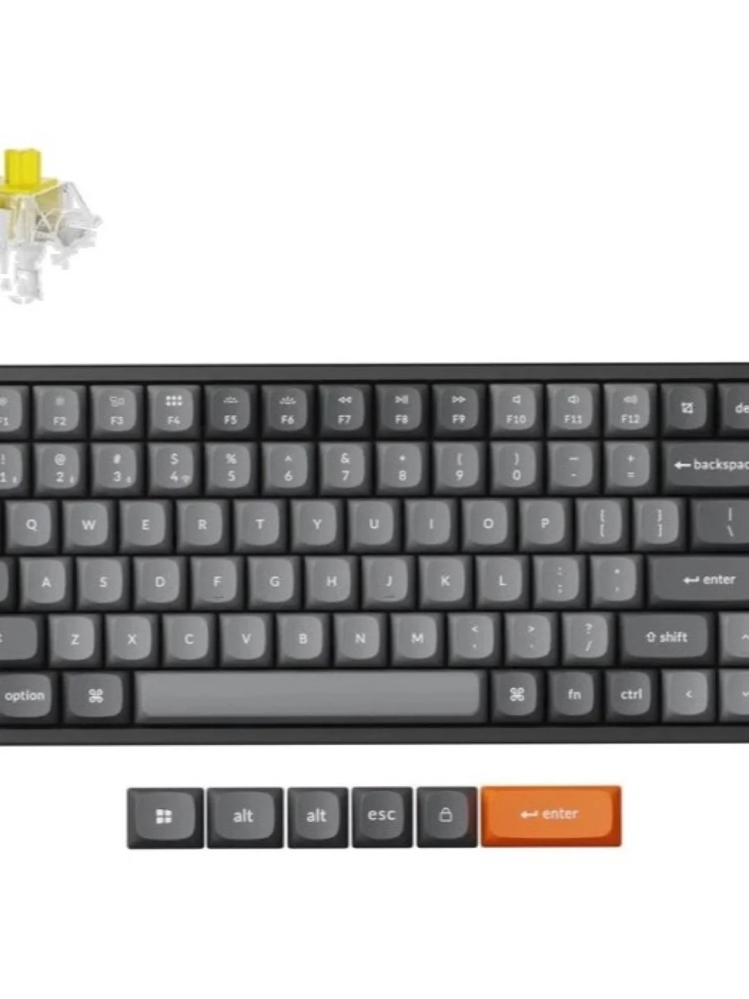 Клавиатура механическая Keychron K2 MAX 84Key, K super Banana, WL/BT/USB-A, QMK, EN/RU/UZ, RGB, черный K2M-C4-UZ