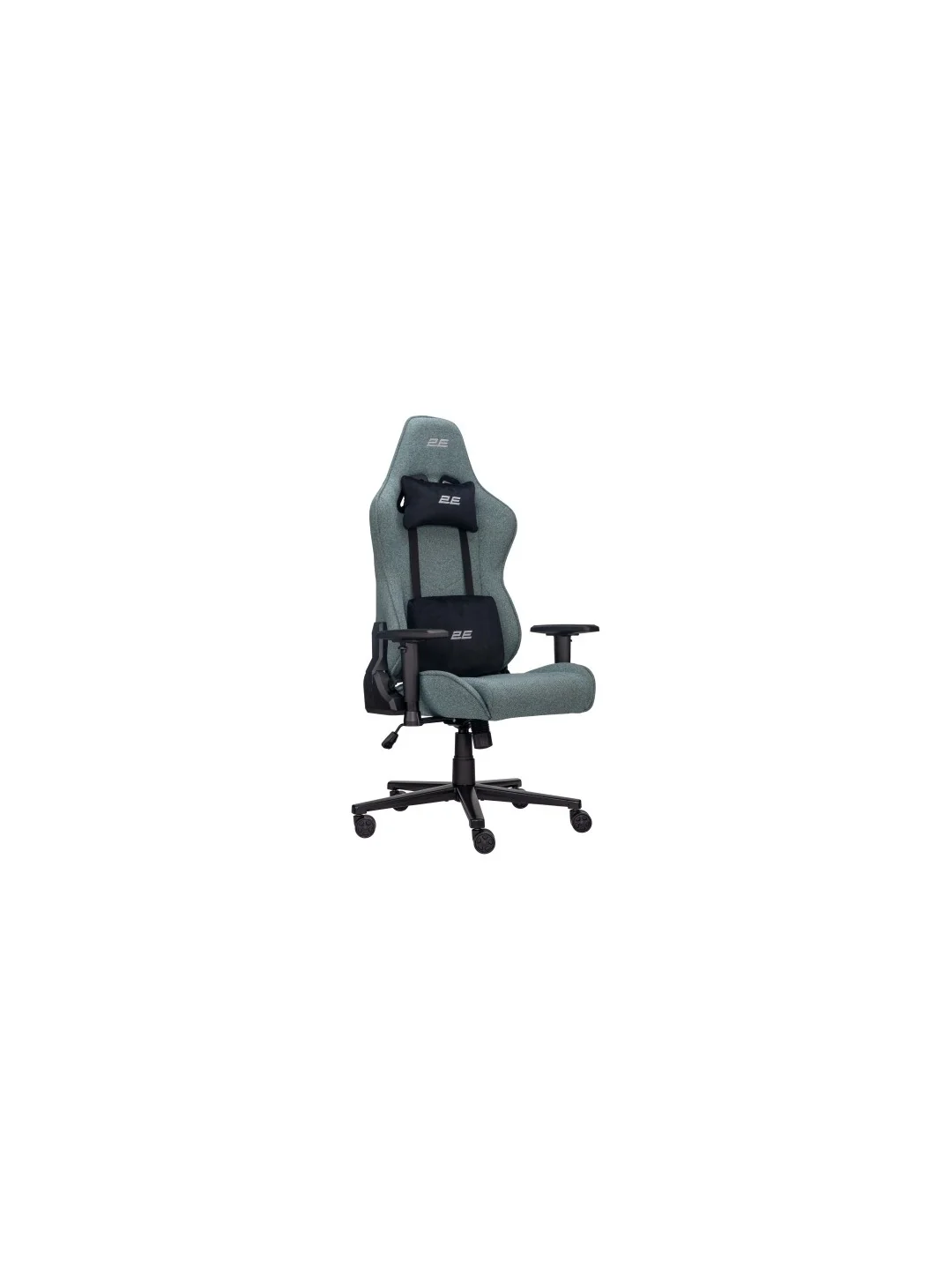 Кресло 2E GAMING BUSHIDO Lite, ткань, 2D-Armrests, зелёный тёмный