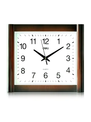 Deli 9008 devor soati 40x35 sm (qora-qizil)
