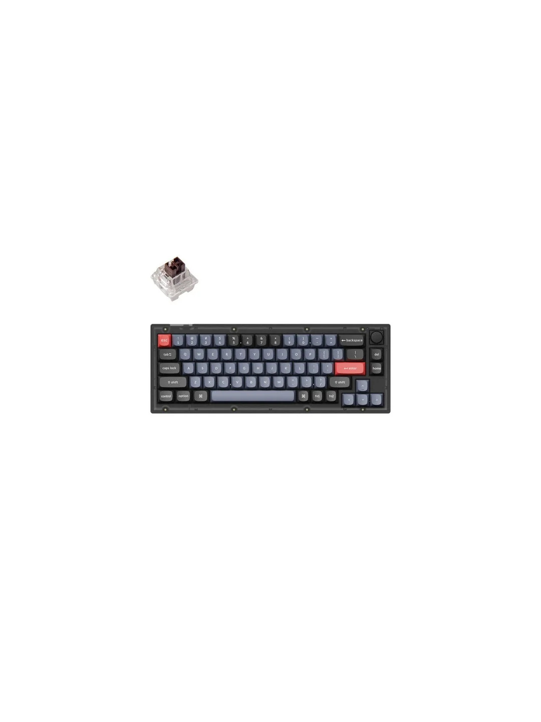 Клавиатура Keychron V2 68 Key QMK Keychron K PRO Brown Hot-Swap RGB Knob Frosted Black