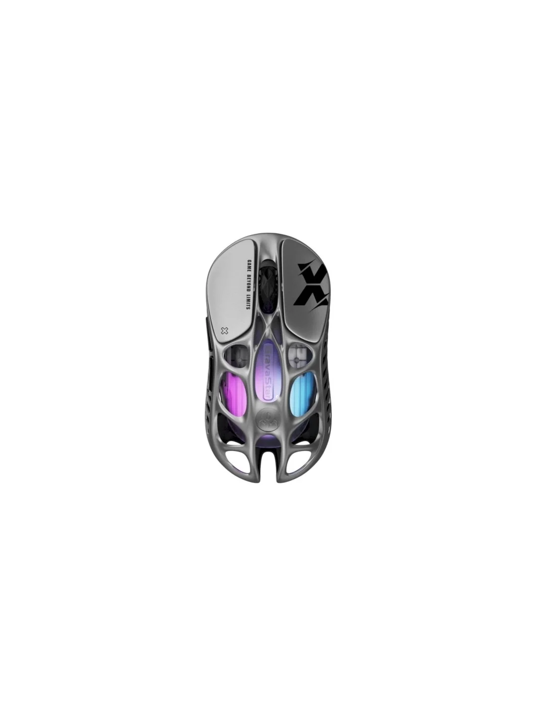 Мышь GravaStar Mercury X, BT/WL/USB-A, RGB, сірий