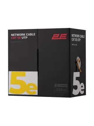 CAT 5e UTP 305m AWG 24/1 LSZH sariq