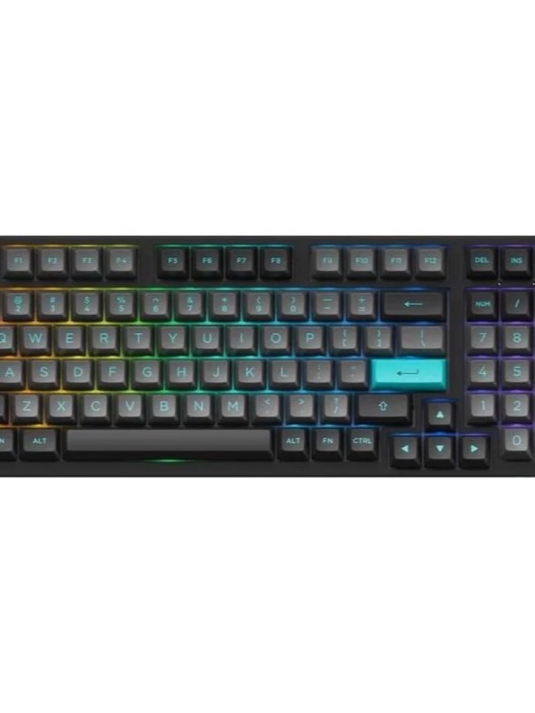 Клавиатура Akko 3098B Black&Cyan CS Silver RGB