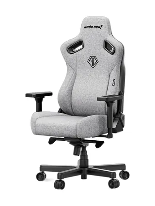 AndaSeat Kaiser 3E XL kreslosi, zigʻir mato, 4D-Armrests, kulrang
