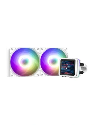 Zalman Alpha 2DS A24 ARGB suyuq sovutish tizimi, LGA1851, 1700, 1200, 115x, AM5, AM4, TDP 3, oq