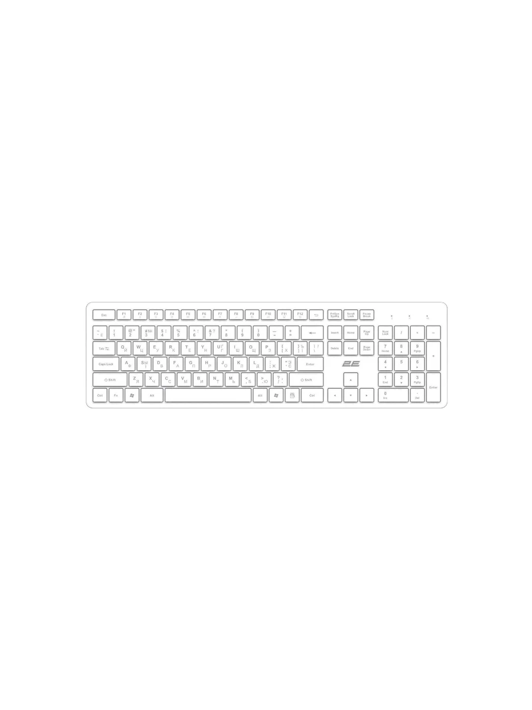 Keyboard 2E KS260 WL BT White