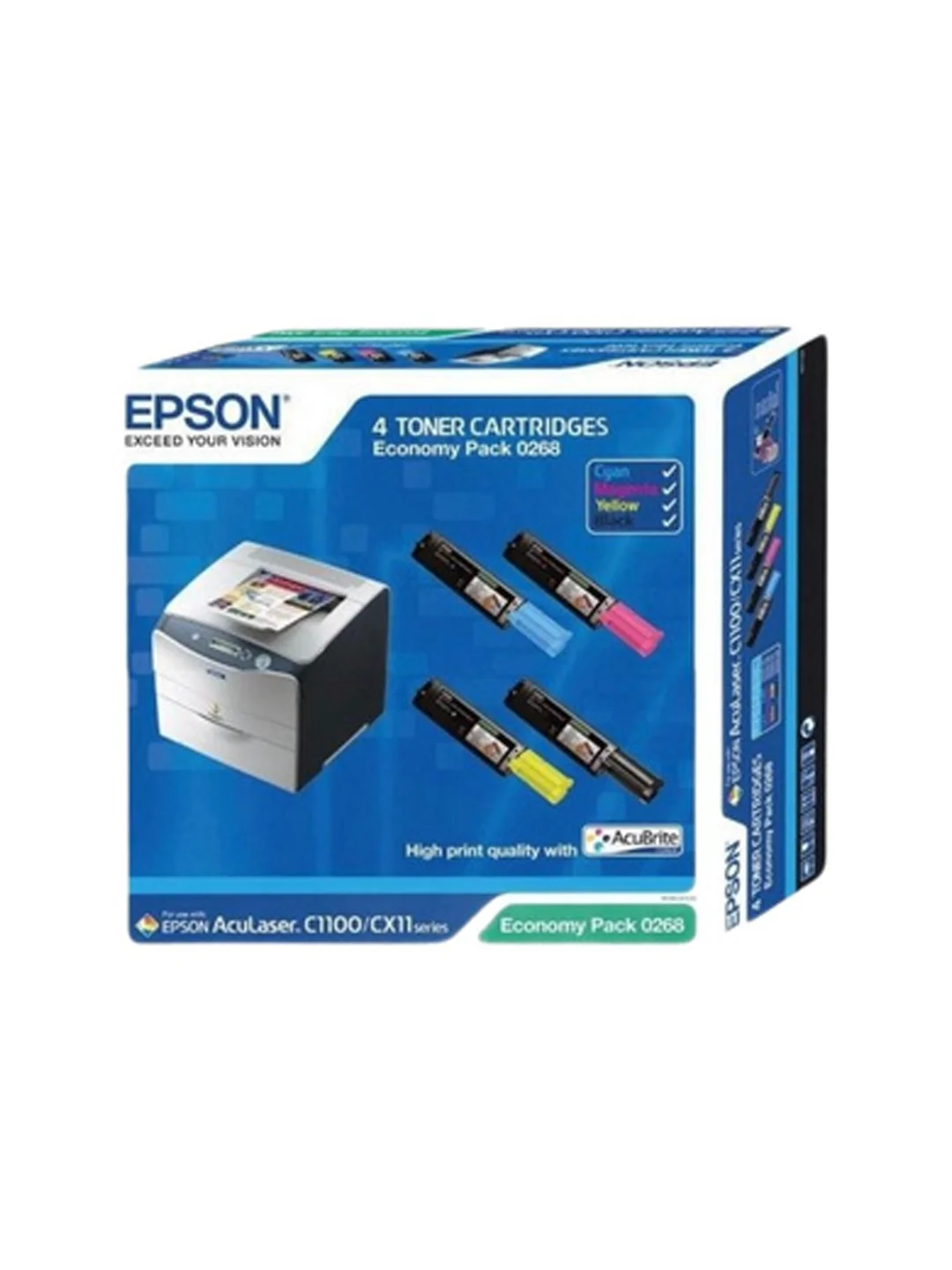 Набор 4-х тонер-картриджей (CMYK) для Epson AL C1100 2
