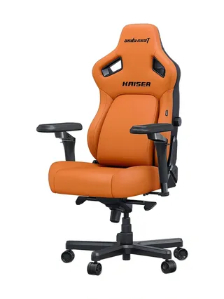 AndaSeat Kaiser 4 V2 kreslosi, PVX teri, 6D-Armrests, toʻq sariq
