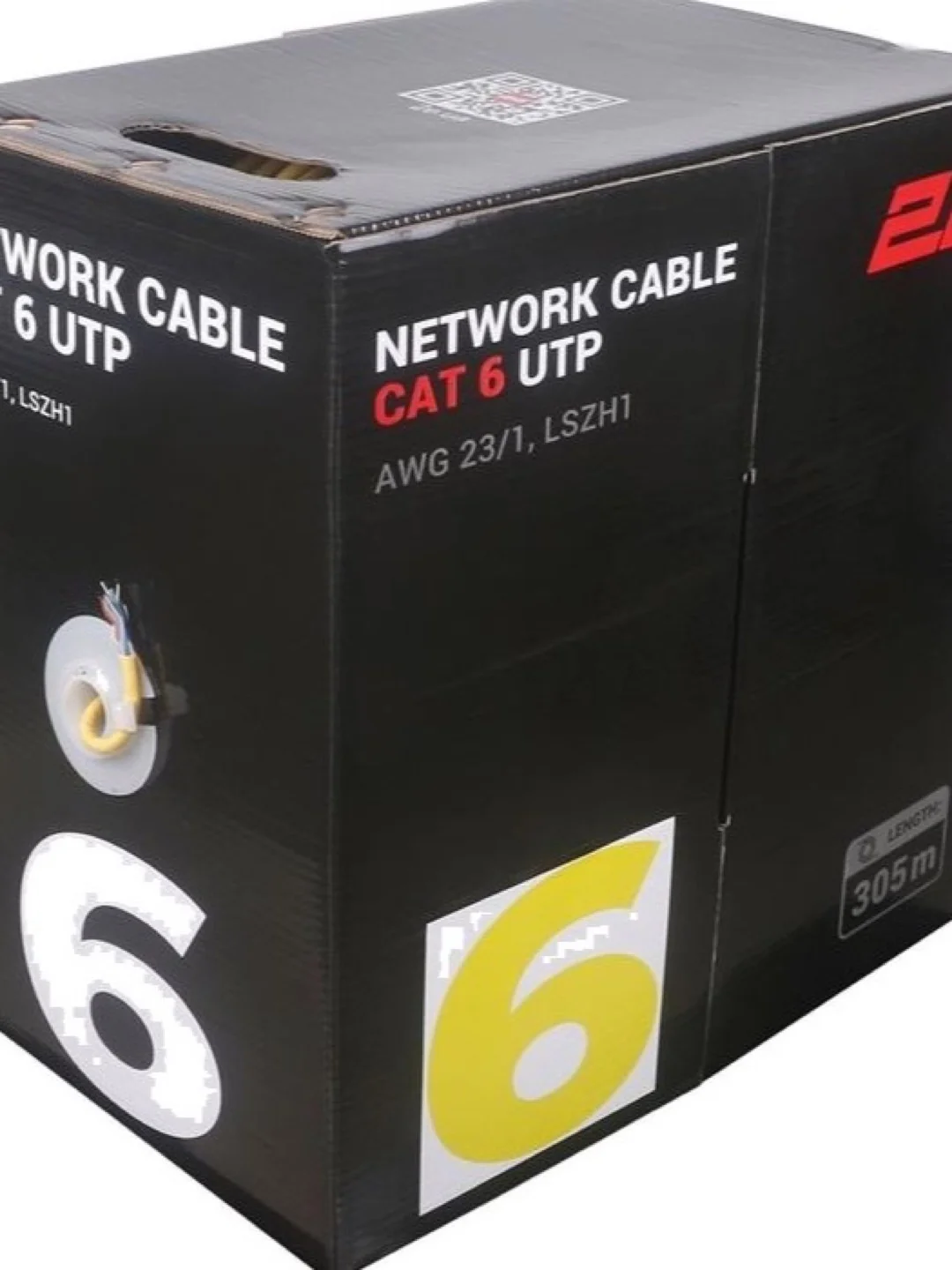 СКС CAT 6 UTP 305m AWG 23/1 LSZH-1 желтый