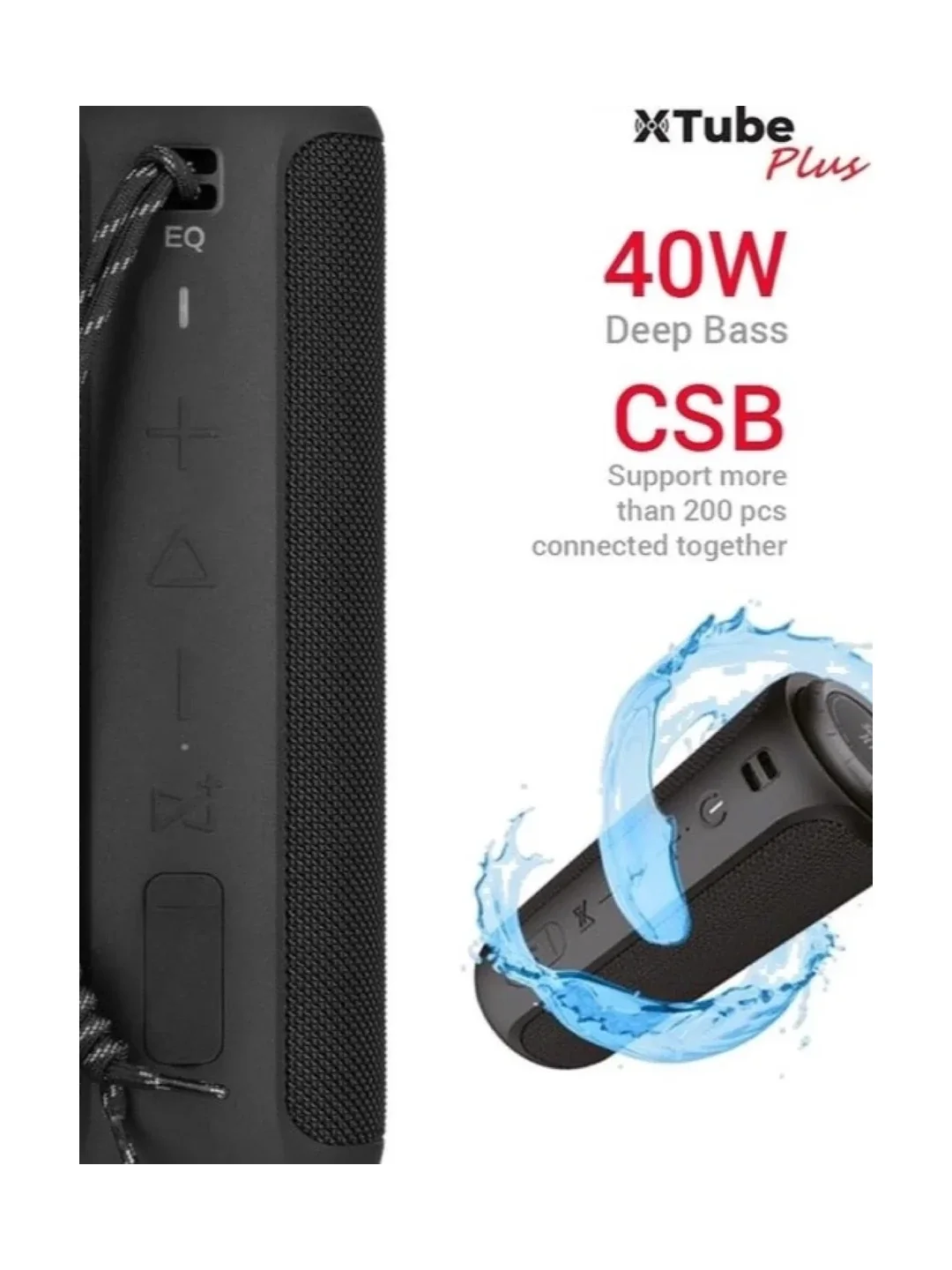 Акустическая система 2E SoundXTube Plus TWS, MP3, Wireless, Waterproof Blue
