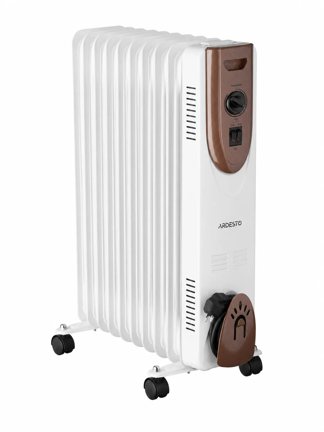 Ardesto OFH-11X1 yog'li radiator, 11 bo'lim, 2500 Vt, 25 m2 gacha, mex. boshqaruvi 2