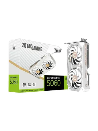 Видеокарта ZOTAC GeForce RTX 5060 8GB GDDR7 Twin Edge OC White Edition белый