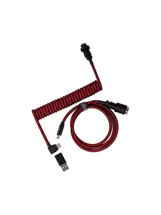Витой кабель Keychron Premium Aviator Type-A/Type-C, угловой, Red