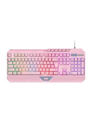 Клавиатура мембранная 2E GAMING KG315 110key, USB-A, EN/RU, RGB, розовый