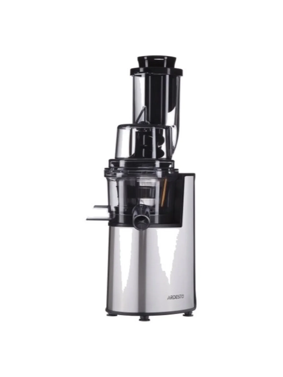 Соковыжималка шнековая Ardesto auger juicer, 200W, bowl-0.6L, cake-0.6L, plastic/iron, silver-black, JEG-1330SL