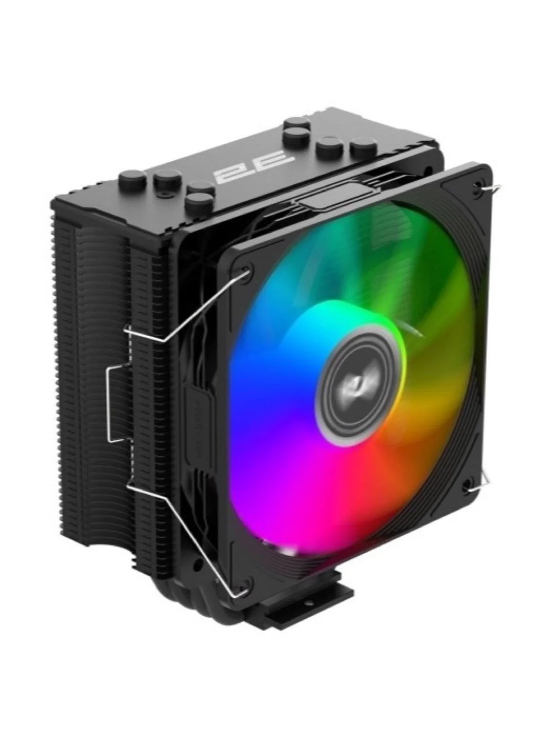 Процессорный кулер 2E GAMING Air Cool ACN120B-ARGB, LGA1700, 1200, 115x, 1366, AM5, AM4, AM3, AM3+, AM2 ,AM2+, FM2, FM1 4pin PWM, 3pin +5VARGB, TDP 180W