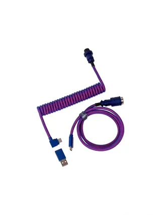 Витой кабель Keychron Premium Aviator Type-A/Type-C, угловой, Purple
