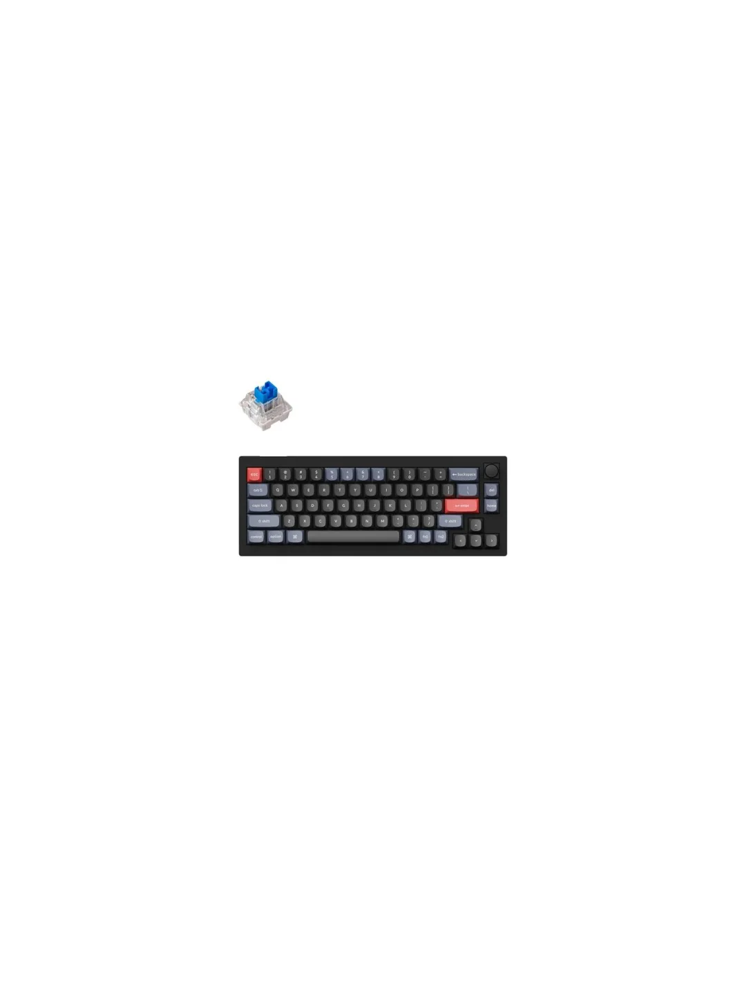 Клавиатура Keychron V2 68 Key QMK Keychron K PRO Blue Hot-Swap RGB Knob Frosted Black 3