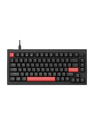 Клавиатура механическая Lemokey X4 84Key, Keychron Red, USB-A, QMK, EN/UZ/RU, Red led, черный X4-A1-UZ