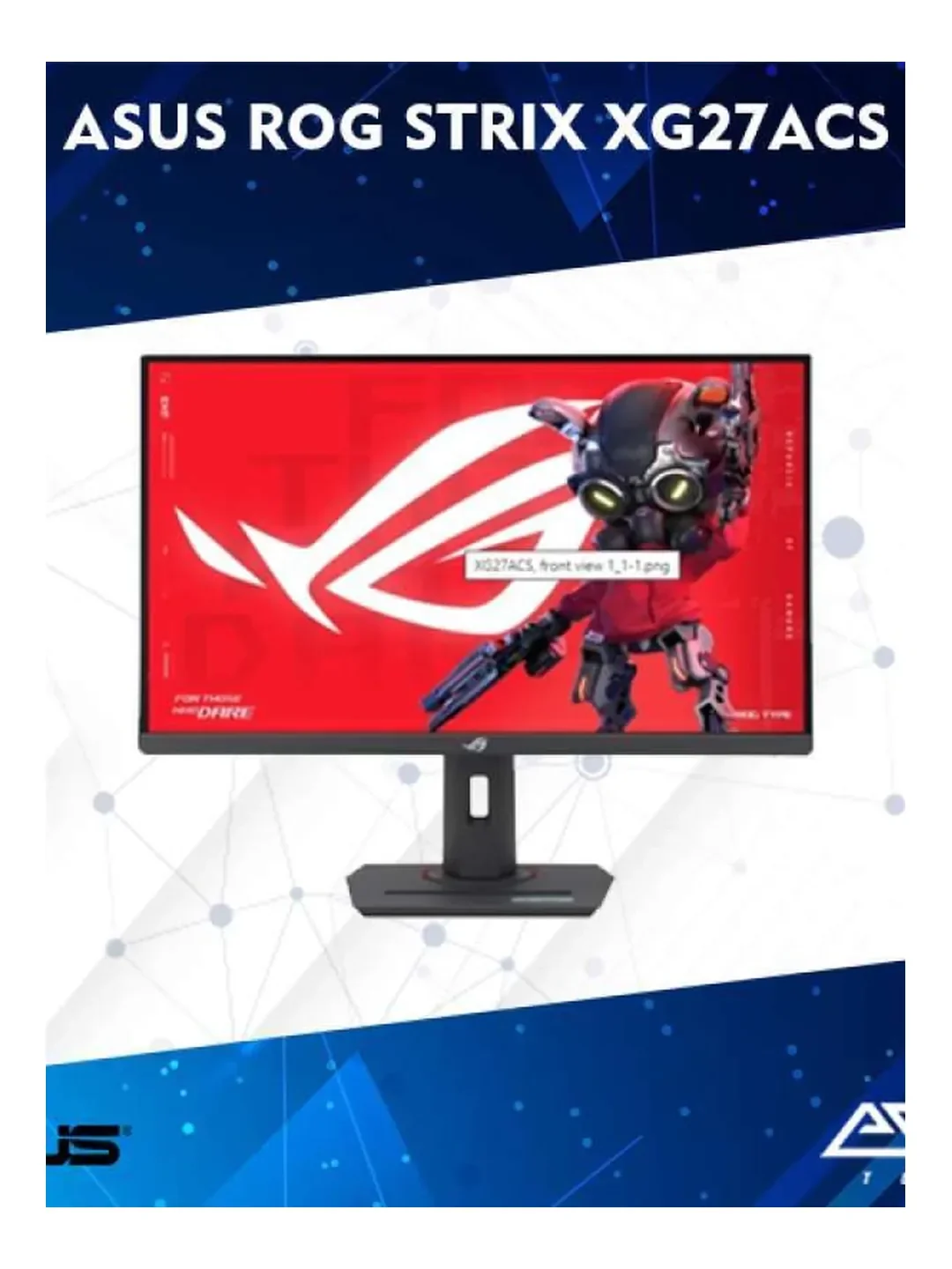 ASUS - 27" ROG Strix XG27ACS Gaming Monitor, QHD (2560x1440), 180Hz, 1ms, Fast IPS, USB Type-C, G-Sync, HDR, Black