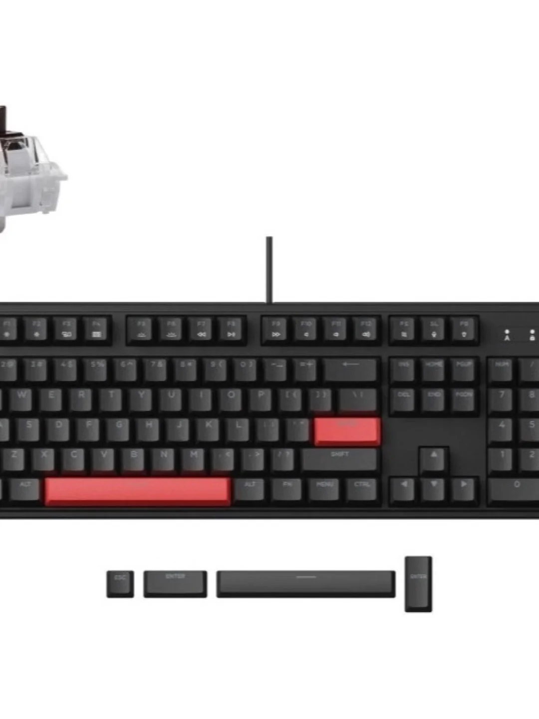 Клавиатура механическая Lemokey X3 104Key, Keychron Brown, USB-A, QMK/VIA, EN/KZ/RU, Red Led, черный