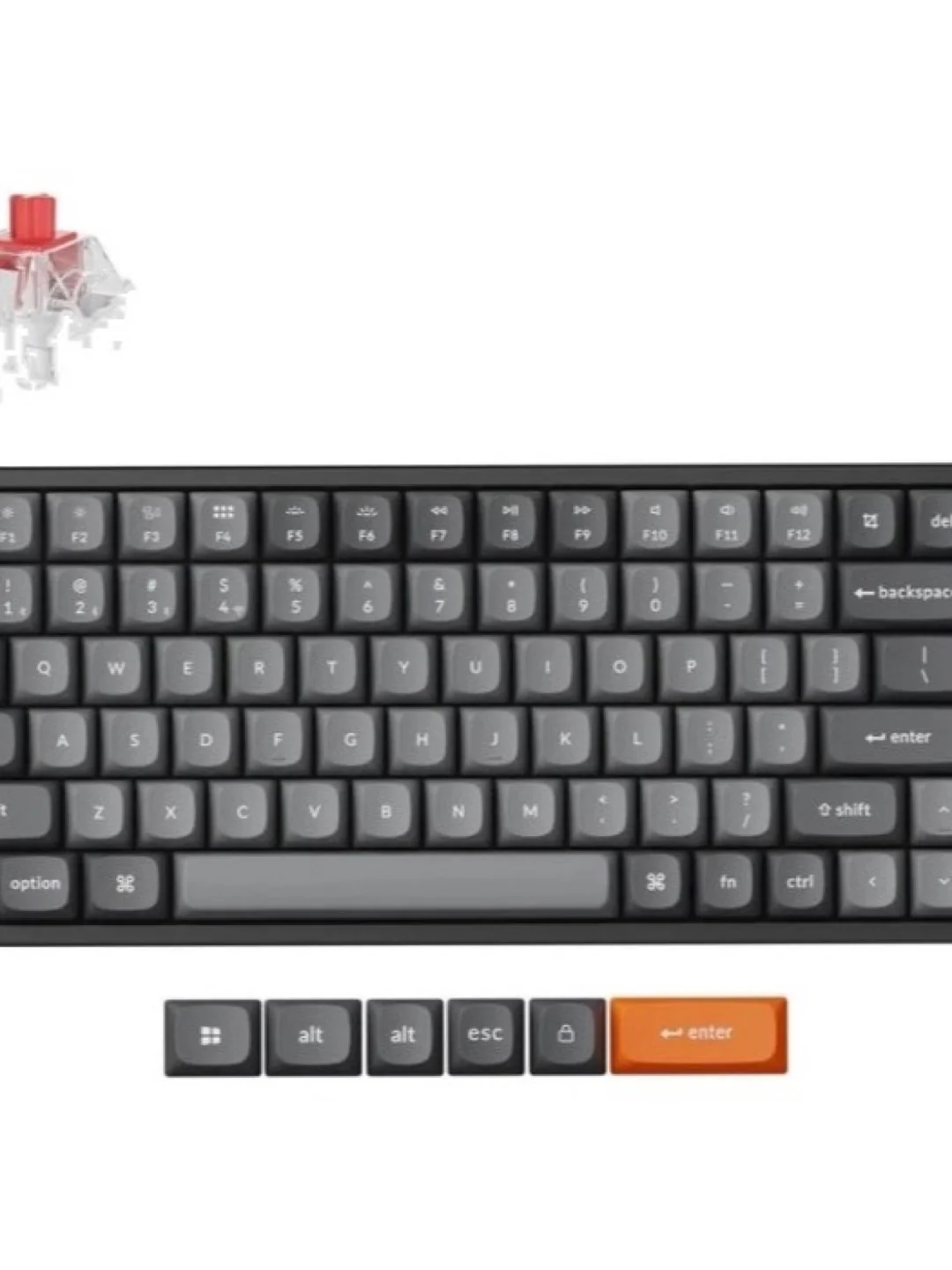 Клавиатура механическая Keychron K2 MAX 84Key, K super Red, WL/BT/USB-A, QMK, EN/RU/UZ, RGB, черный K2M-C1-UZ