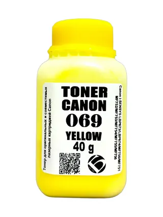 Тонер БУЛАТ Canon 069 Yellow 40 Г банка