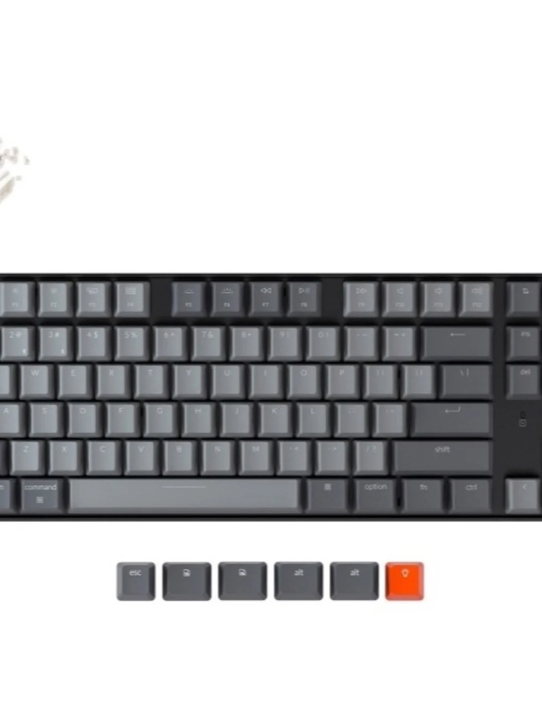 Keychron K8 87 Key Gateron Mechanical Keyboard White LED Brown Russian Layout 2