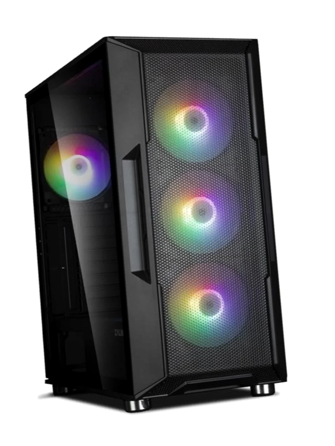 Корпус Zalman i3NEOBLACK, MidT, 2xUSB2.0, 1xUSB3.0, 4x120мм RGB, стекло (боковая панель), без БП, черный 2