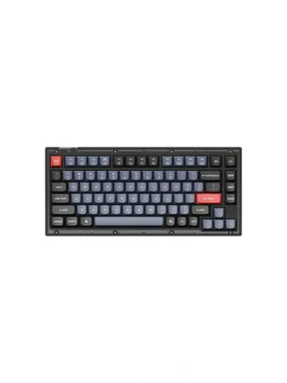 Механическая клавиатура Keychron V1 ANSI 75% 84 Key Frosted Black Full Assembled Red Switch RGB HotSwap Gateron G pro Wired Normal Profile QMK