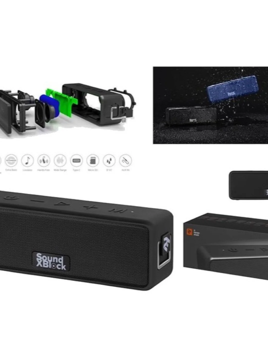 Акустическая система 2E SoundXBlock TWS, MP3, Wireless, Waterproof Black