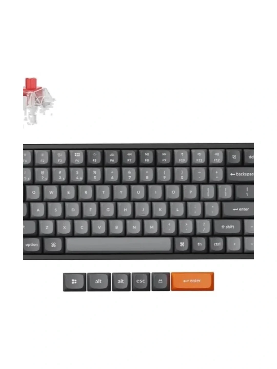 Клавиатура механическая Keychron K2 MAX 84Key, K super Red, WL/BT/USB-A, QMK, EN/RU/UZ, RGB, черный K2M-C1-UZ