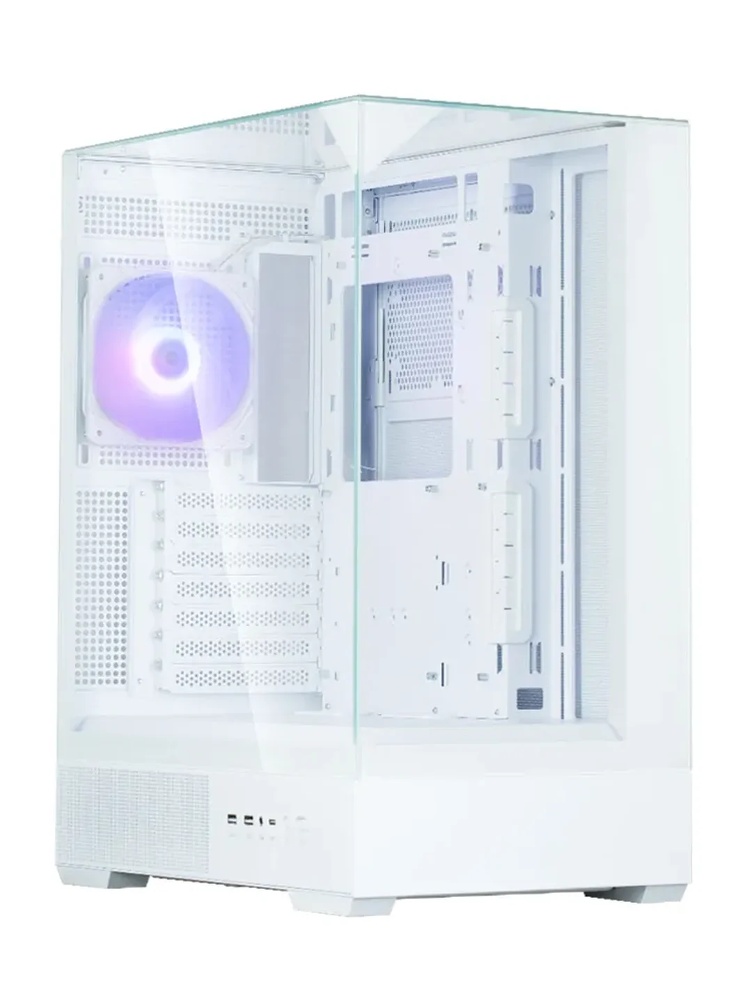 Корпус Zalman P40 Prism без БП, 2xUSB3.0, 1xUSBType-C, 1x120мм ARGB, VGA ___мм, LCS ready, TG 3x Panels, ATX, белый 2