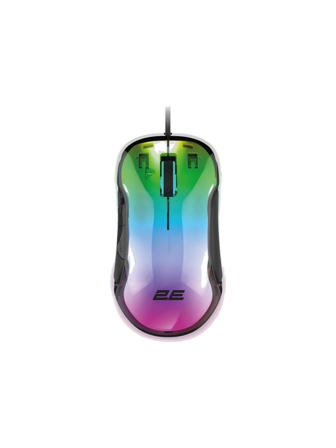 Мышь игровая 2E Gaming MG345 Transparent, RGB USB Black
