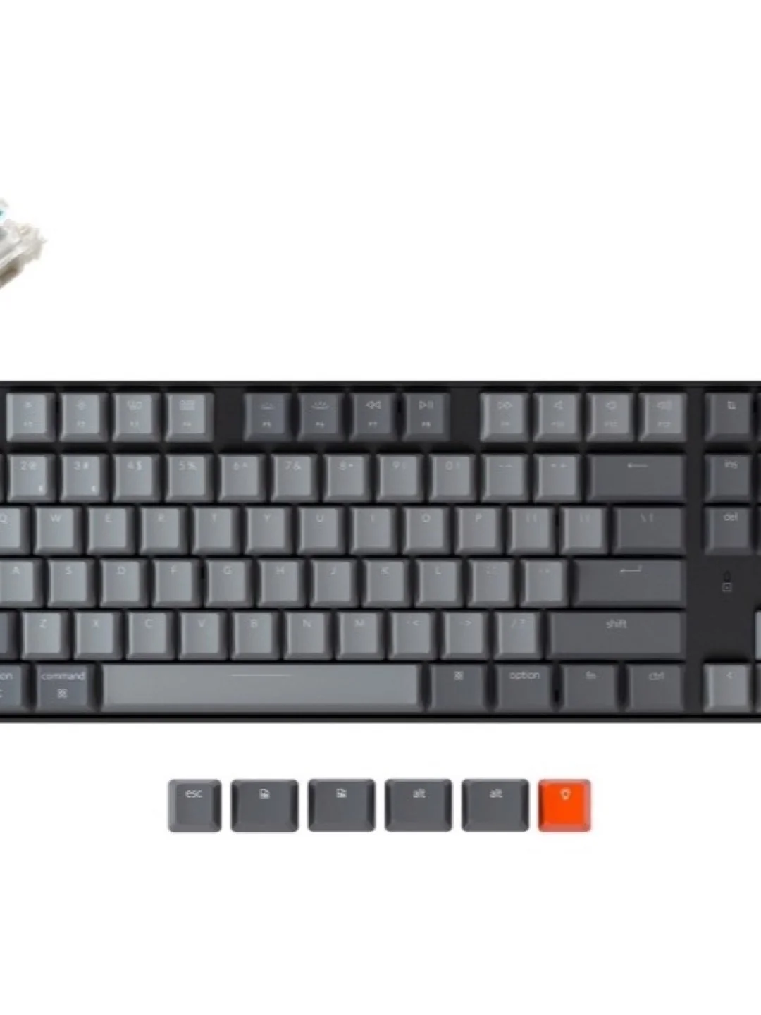 Keychron K8 87 Key Gateron Mechanical Keyboard White LED Blue Russian Layout 2