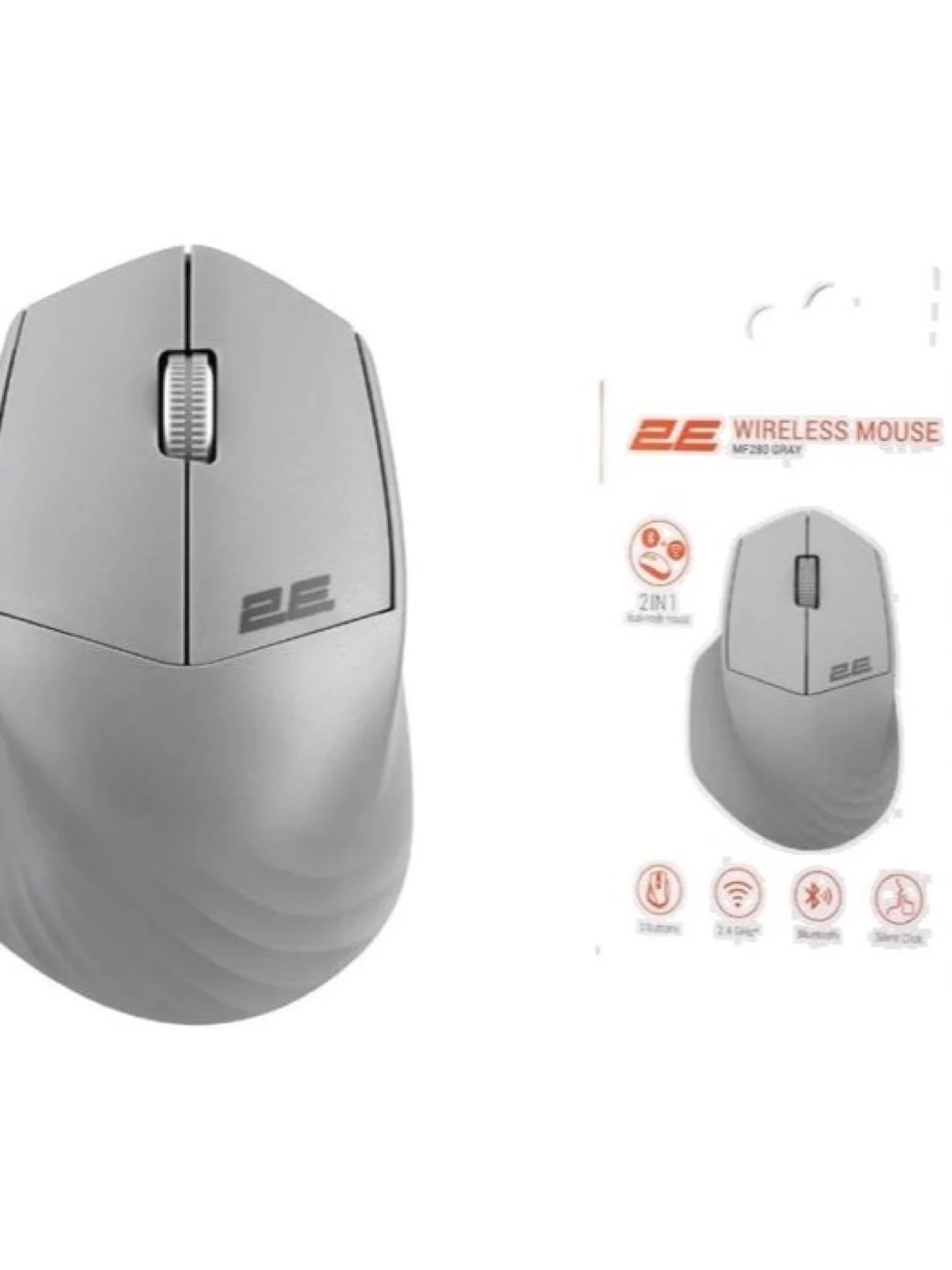 Mouse 2E MF280 Silent WL BT Gray 2