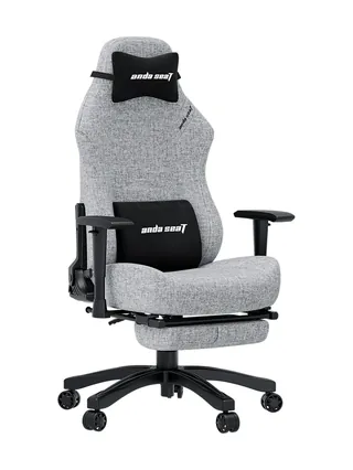 AndaSeat Luna Pro kreslosi, zigʻir mato, 1D-Armrests, kulrang