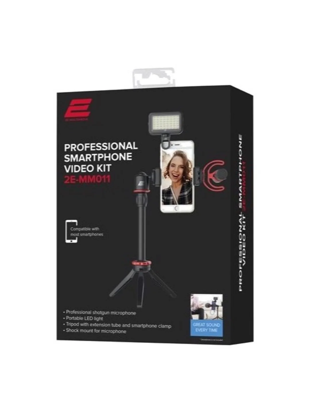 Микрофон с триподом для мобильных устройств Maono by 2Е AU-SM10S Vlog KIT, 3.5mm