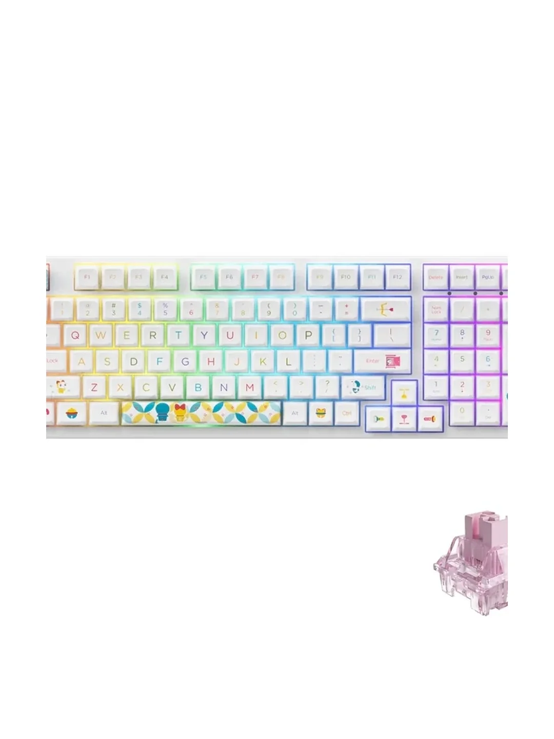 Клавиатура Akko 3098B Doraemon Rainbow CS Jelly Pink RGB