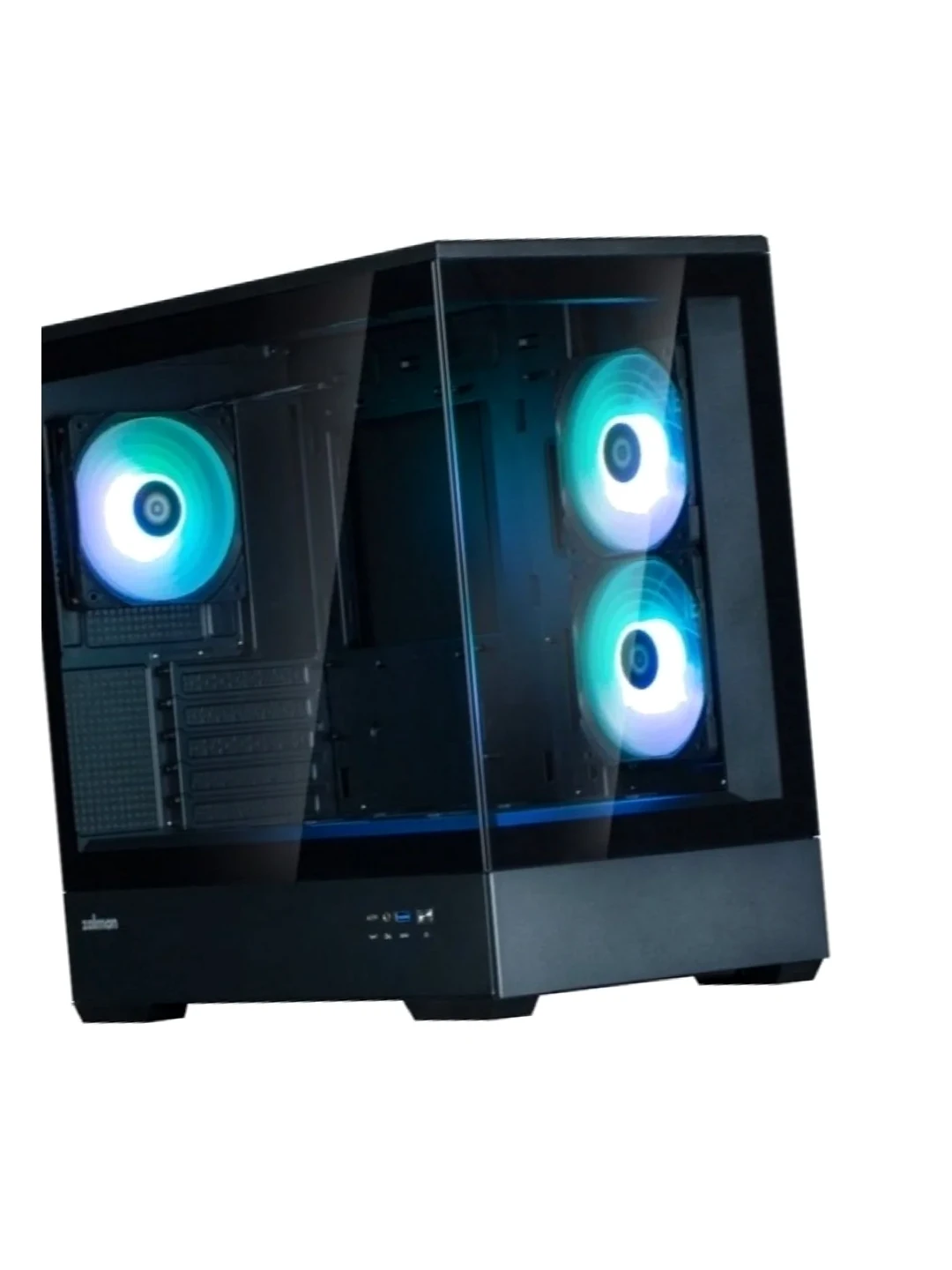 Корпус Zalman P30 Black V2, без БП, 1xUSB3.0, 1xUSB Type-C, 3x120мм ARGB, TG Front/Side Panel, mATX, чёрный,P30BLACKV2 2