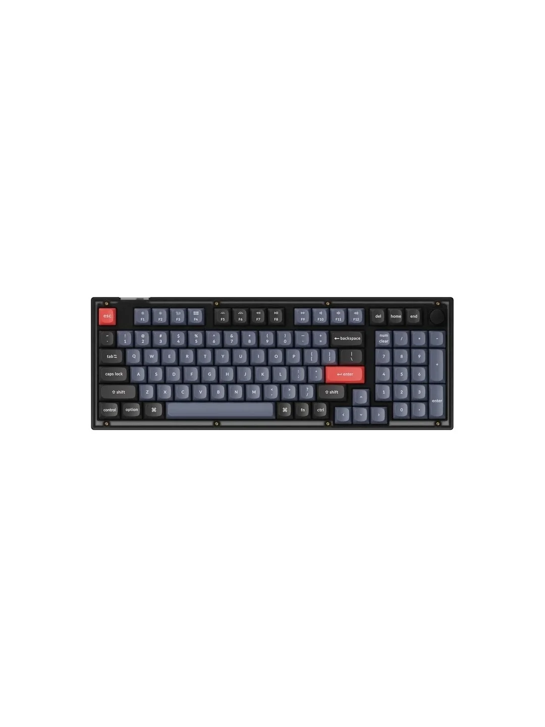 Keyboard Keychron V5 100 Key QMK Keychron K PRO Blue Hot-Swap RGB Knob Frosted Black