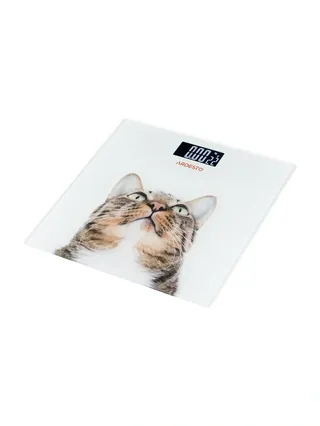 Ardesto pol tarozisi Cat, 150kg, AAAx2 batareyalar, shisha, rang-barang, SCB-965CAT