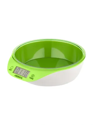Ardesto oshxona tarozisi 5kg, CR2032x1 batareya, plastik, yashil, SCK-900BGR