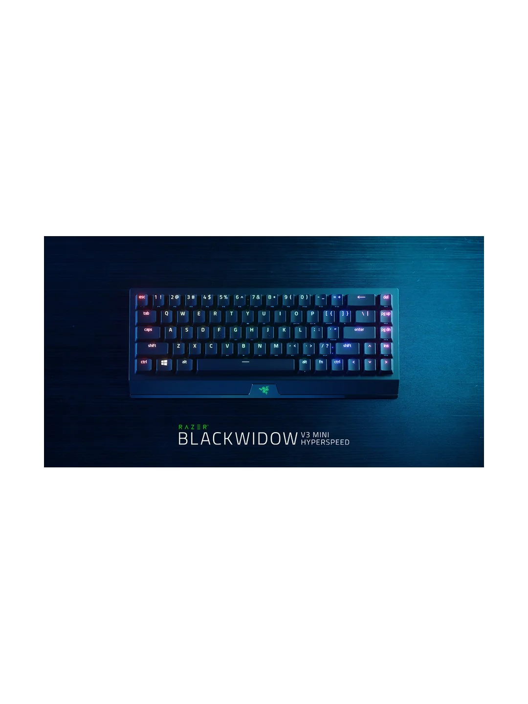Клавиатура игровая Razer BlackWidow V3 Mini HyperSpeed Green Switch WL/BT/USB RU RGB, Black 3