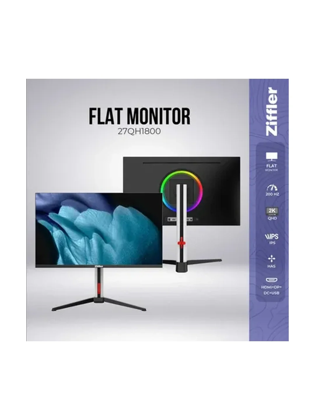 27ZQH1800-27" 2K QHD Flat Gaming monitor (HDMI*2+DP+AUDIO OUT) 200hz RGB NEW arrivals